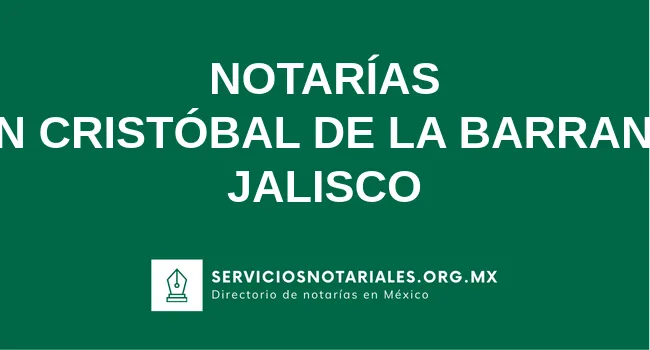 Directorio de notarios de San Cristóbal de la Barranca Jalisco